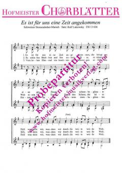 Es ist für uns eine Zeit angekommen 