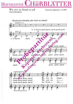 Froschkonzert (Wie ist's im Sumpf so nass; vor 1895) 