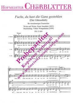 Gänsedieb (Fuchs, du hast die Gans gestohlen) 