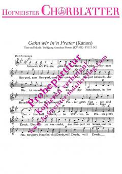 Gehn wir in'n Prater (Kanon) KV 558 (W.A. Mozart) 