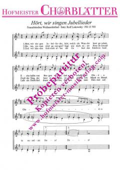 Hört, wir singen Jubellieder 