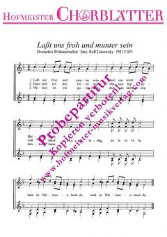 Lasst uns froh und munter sein 