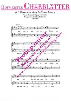 Meine Wahl (Ich liebe mir den heitern Mann) (Carl Friedrich Zelter) 