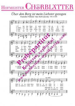 Über den Berg ist mein Liebster gezogen 