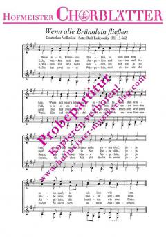 Wenn alle Brünnlein fliessen 