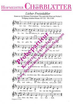 Wer nicht liebt (Kanon) KV 232 (W.A. Mozart) 