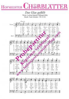 Trinklied im Winter (Das Glas gefüllt!) (Franz Schubert) 