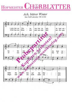 Ach, bittrer Winter 