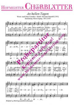 An hellen Tagen (Giovanni Giacomo Gastoldi) 