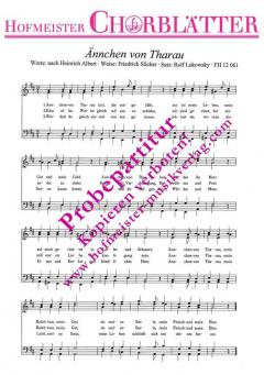 Ännchen von Tharau (Friedrich Silcher) 
