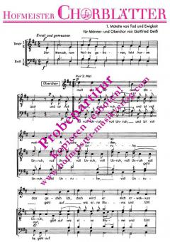 Der Mensch lebt kurze Zeit (Gottfried Geiß) 