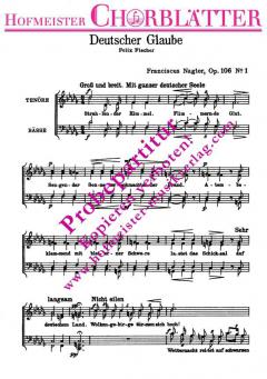 Deutscher Glaube (Strahlender Himmel, flimmernde Glut) (Franciscus Nagler) 