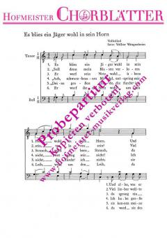 Es blies ein Jäger wohl in sein Horn 