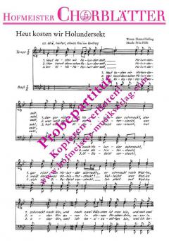 Heut kosten wir Holundersekt (Fritz Höft) 