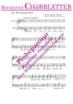 Im Morgengrauen (Siehst du die Sterne verdämmern?) (Wilhelm Weismann) 