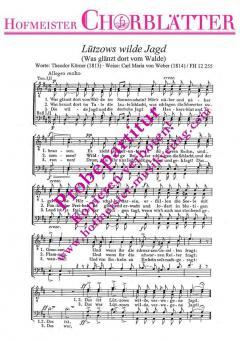 Lützows wilde Jagd (Was glänzt dort vom Walde) (Carl Maria von Weber) 