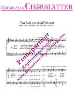Nun lasst uns fröhlich sein (Hans Hässler) 