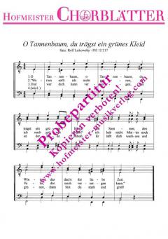 O Tannenbaum, du trägst ein grünes Kleid 