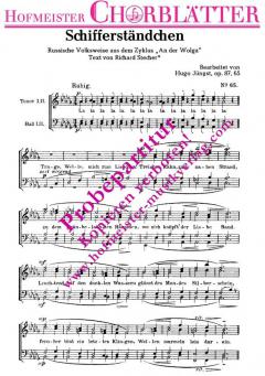 Schifferständchen (Trage, Welle, mich zum Liebchen) 