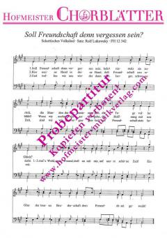 Soll Freundschaft denn vergessen sein? 