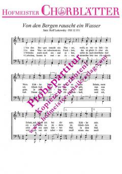 Von den Bergen rauscht ein Wasser 