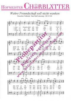 Wahre Freundschaft soll nicht wanken 