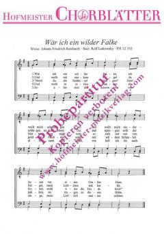 Wär ich ein wilder Falke (Johann Friedrich Reichardt) 