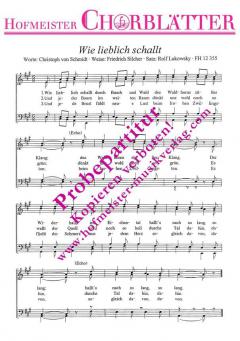Wie lieblich schallt (1817) (Friedrich Silcher) 
