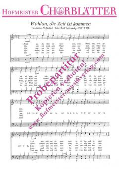 Wohlan, die Zeit ist kommen 