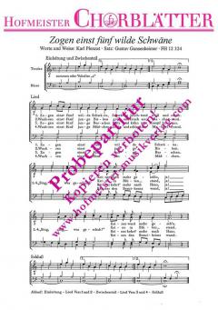 Zogen einst fünf wilde Schwäne (Karl Plenzat) 