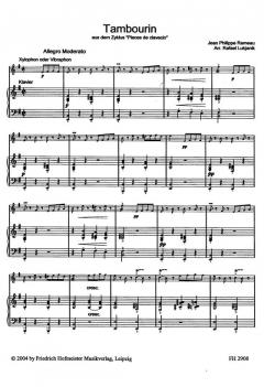 Tambourin aus 'Pieces de clavecin' von Jean-Philippe Rameau 