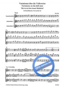 Variationen über 'Mir ist ein feins brauns Maidelein' (Peter Mai) 