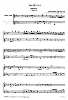Zweistimmige Inventionen von Johann Sebastian Bach 