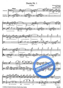 Duetto Nr. 1 / A-Dur von Giovanni Bottesini 