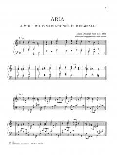 Aria mit 15 Variationen von Johann Christoph Friedrich Bach 