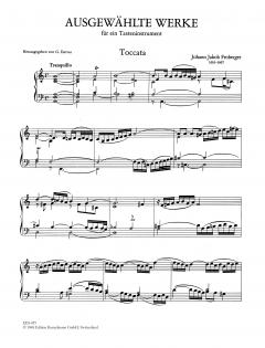 Ausgewählte Werke für Tasteninstrumente von Johann Jacob Froberger 