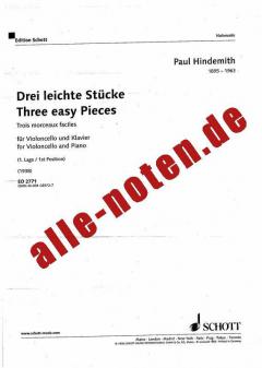 3 leichte Stücke von Paul Hindemith 