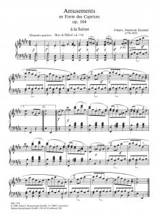 Trois Amusements op.104 von Johann Nepomuk Hummel 