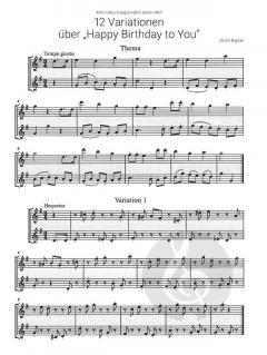 Thema und 12 Variationen über Happy Birthday To You (Ulrich Kaiser) 