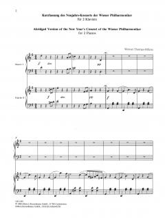 Kurzfassung des Neujahrskonzertes der Wiener Philharmoniker von Werner Thomas-Mifune für 2 Klaviere im Alle Noten Shop kaufen (Stimmensatz)