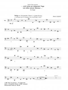 und ruht am 7. Tag von allen Werken von Martin Sigrist 