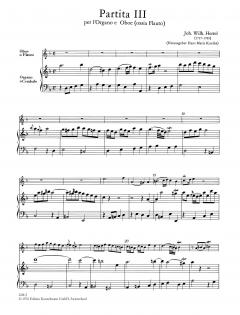 Partita 3 von Johann Wilhelm Hertel für Oboe oder Flöte und Orgel oder Cembalo im Alle Noten Shop kaufen