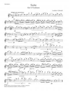 Suite für 4 Violinen von Ladislav Gabrielli im Alle Noten Shop kaufen