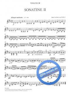 3 Sonatinen Nr. 2 D-dur von Ignaz Lachner für 3 Violinen im Alle Noten Shop kaufen