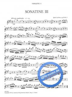 3 Sonatinen Nr. 3 A-dur von Ignaz Lachner für 3 Violinen im Alle Noten Shop kaufen
