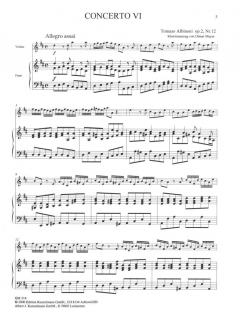 Concerto à cinque D-dur op. 2/12 von Tomaso Giovanni Albinoni 