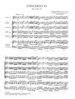 Concerto à cinque D-dur op. 2/12 von Tomaso Giovanni Albinoni 
