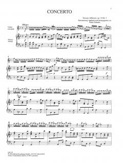 Concerto à cinque F-Dur op. 10/7 von Tomaso Giovanni Albinoni für Violine und Streichorchester im Alle Noten Shop kaufen