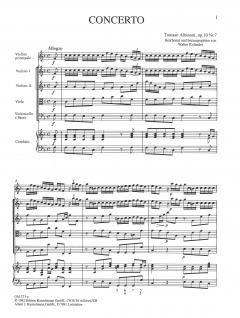 Concerto à cinque F-Dur op. 10/7 von Tomaso Giovanni Albinoni für Violine und Streichorchester im Alle Noten Shop kaufen
