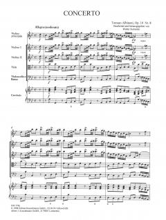 Concerto à cinque g-moll op. 10/8 von Tomaso Giovanni Albinoni für Violine und Streichorchester im Alle Noten Shop kaufen